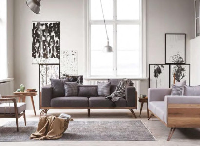 Modern Sofa set 3+3+1 Seater Living room Furnishings Wooden frame
